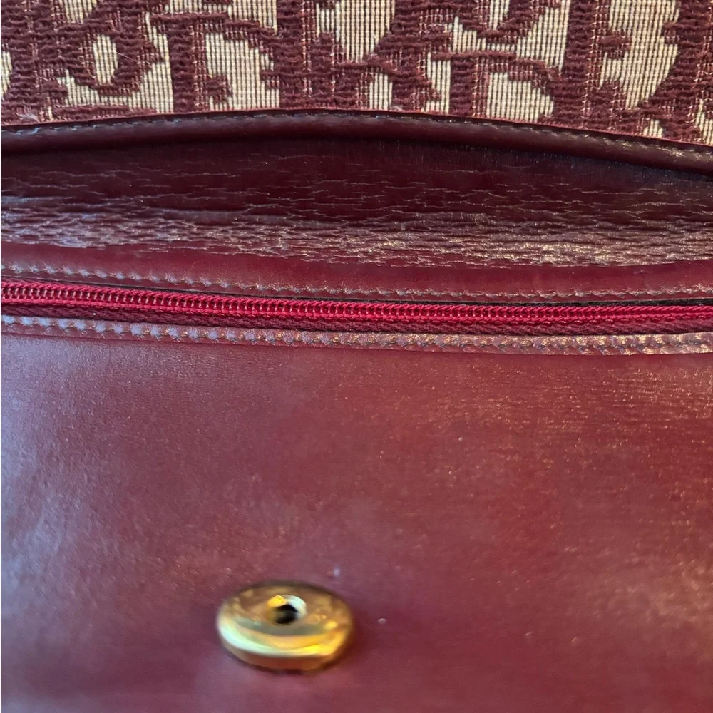 Dior Trotter vintage Burgundy Monogram Clutch wallet - Picture 7 of 9
